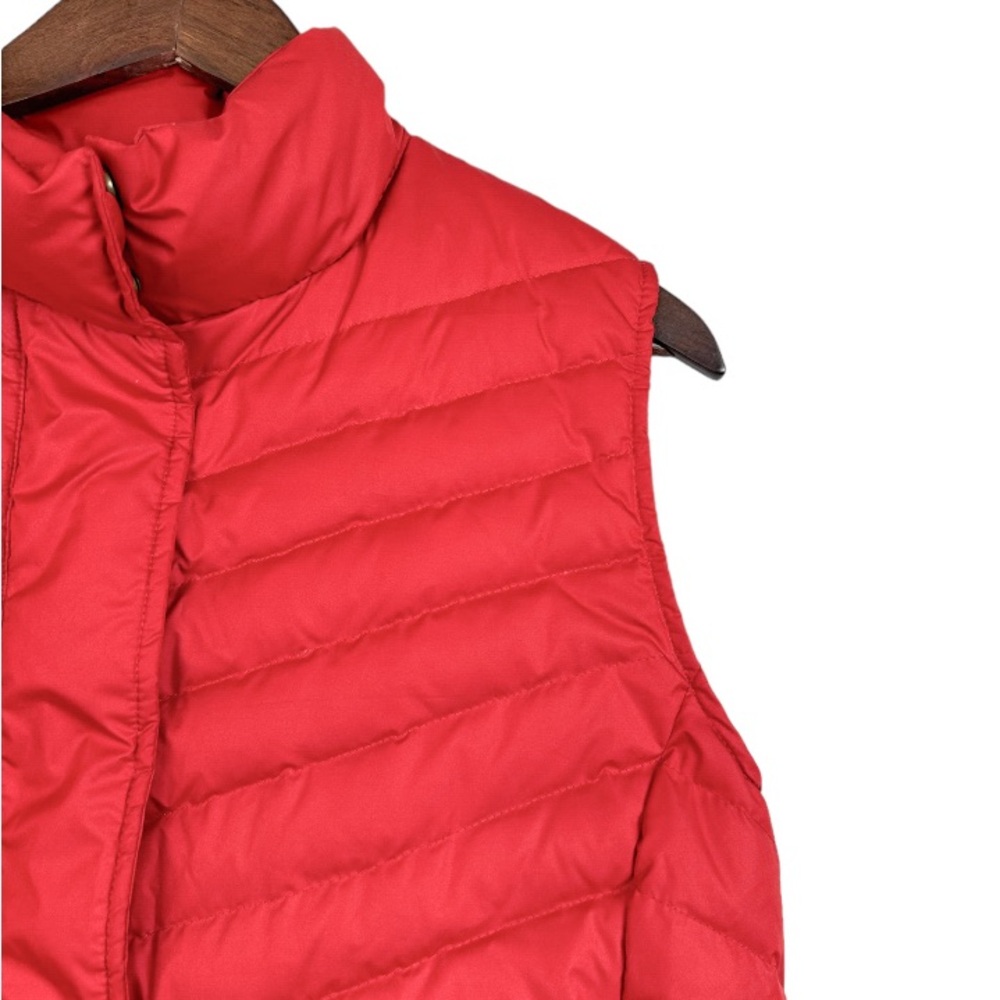 TALBOTS Sleeveless Down Red Puffer Vest Size Large - Picture 3 of 8